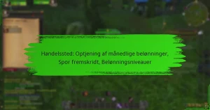 Handelssted: Optjening af månedlige belønninger, Spor fremskridt, Belønningsniveauer